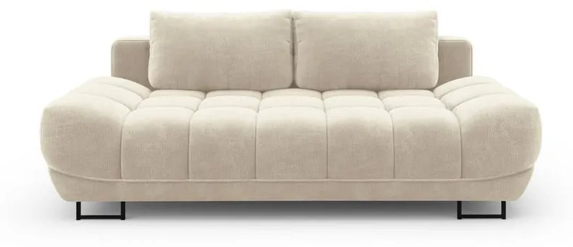 Canapea extensibilă cu 3 locuri și tapițerie de catifea Windsor &amp; Co Sofas Cirrus, bej