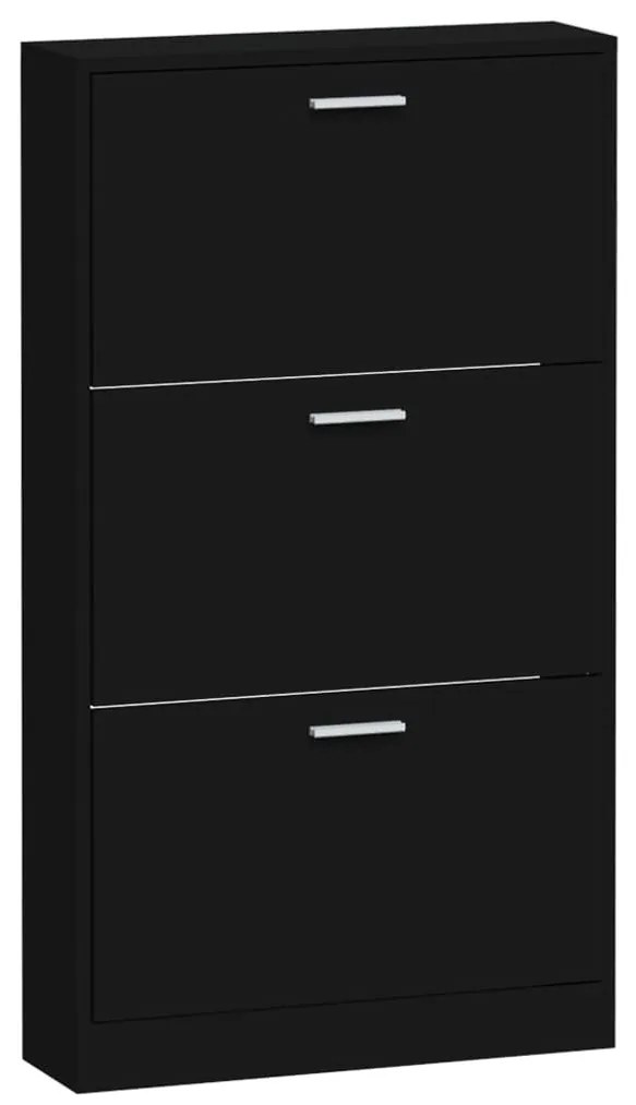 Pantofar, negru, 59x17x108 cm, lemn compozit