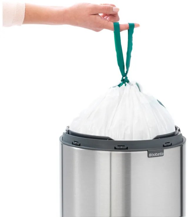 Cos de gunoi Brabantia Touch Bin New 649999, 30 L, Inchidere silentioasa si lina, Alb