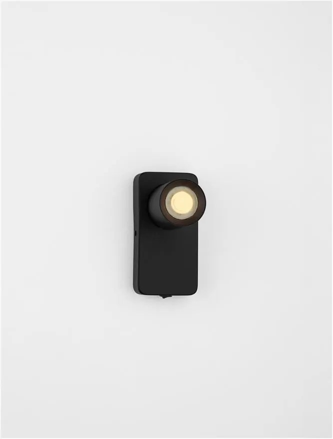Aplica de perete cu spot directionabil Cosmina negru