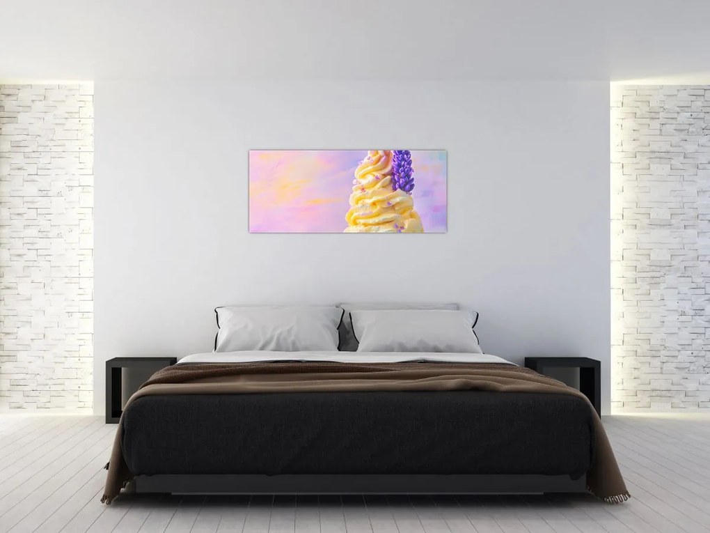 Tablou - Înghețată cu lavandă (120x50 cm)