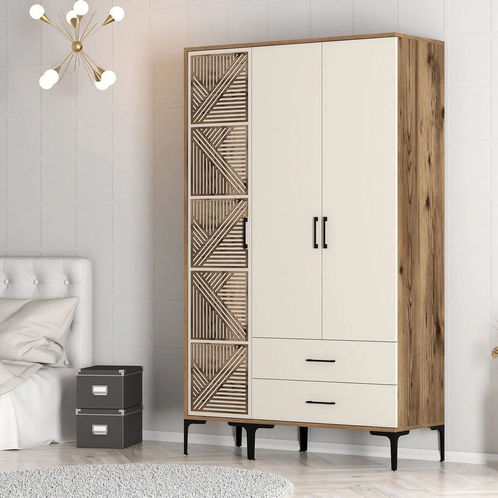 Dulap de haine Kiara PT (Nuc + Crem). 1088434