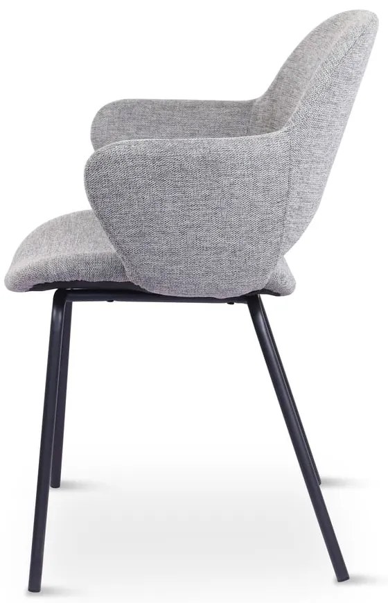 Set de scaune de sufragerie gri deschis 2 buc. tapițat Rowley – Unique Furniture