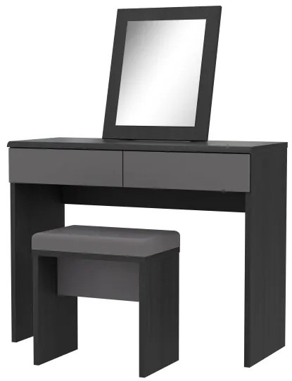 Set Masuta Toaleta Delice, Gri Wolfram Uni Si Stejar Negru, 100.3 Cm