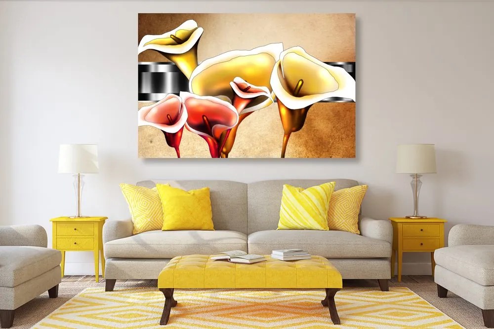Tablou flori calla lilly elegante