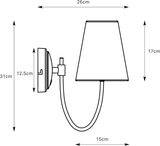 Markslöjd 108907 - Aplica de perete AMAR 1xE14/40W/230V bej/negru
