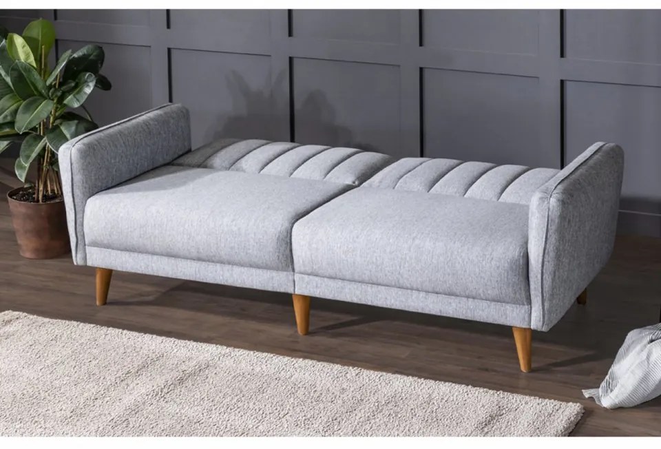 Canapea Extensibilă cu 3 Locuri Aqua, Gri