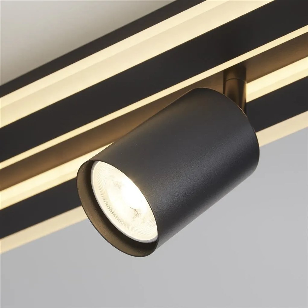 Plafoniera cu 4 spoturi metal negru San Diego