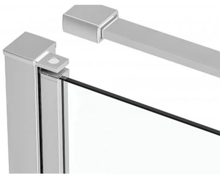 Cabină de duș pătrată simplă cu ușă batantă