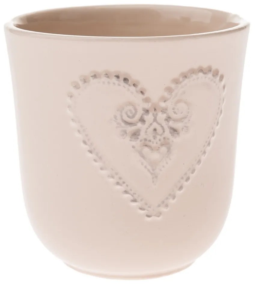 Ghiveci ceramic Hart bej, 13 x 13,3 cm