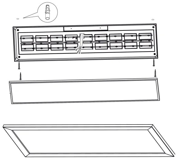 Eglo 99476 - Plafonieră LED PIGLIONASSO LED/32W/230V 345x1245 mm