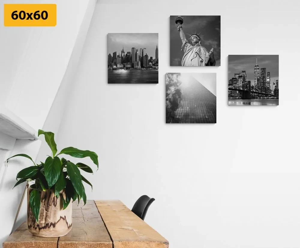 Set tablouri New York în alb-negru