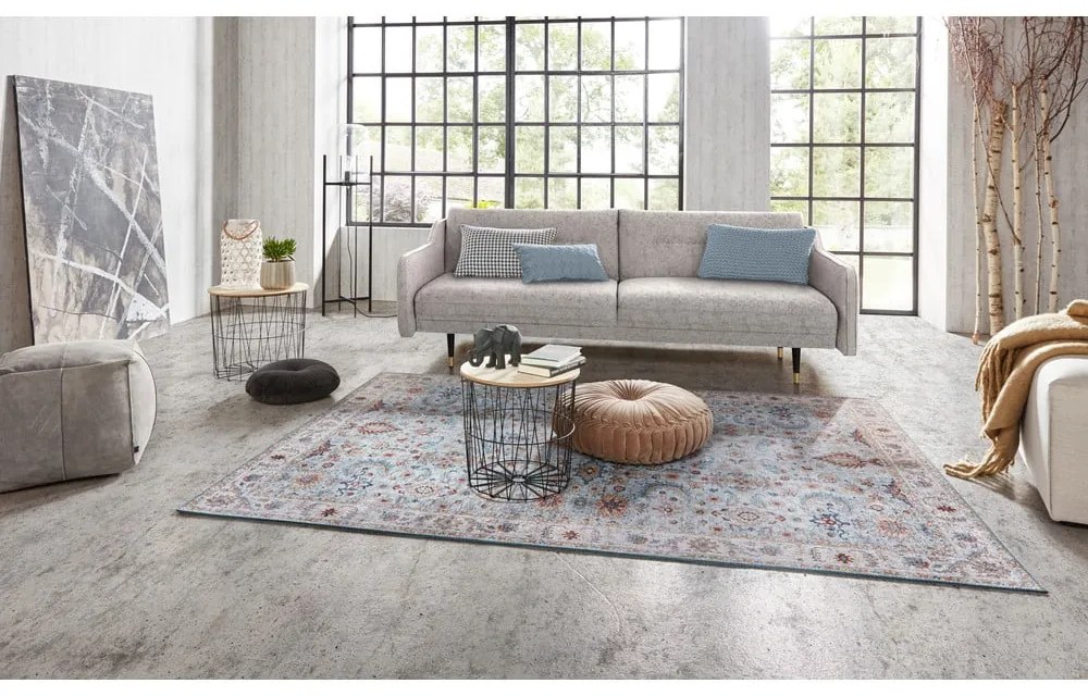 Covor Nouristan Vivana, 160 x 230 cm, albastru - bej