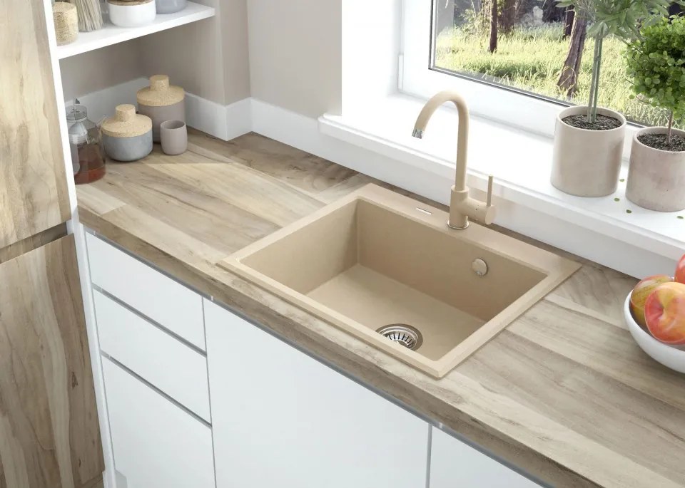 Baterie de bucatarie finisaj bej-nisip seria Nemezja BEN 762M @deante