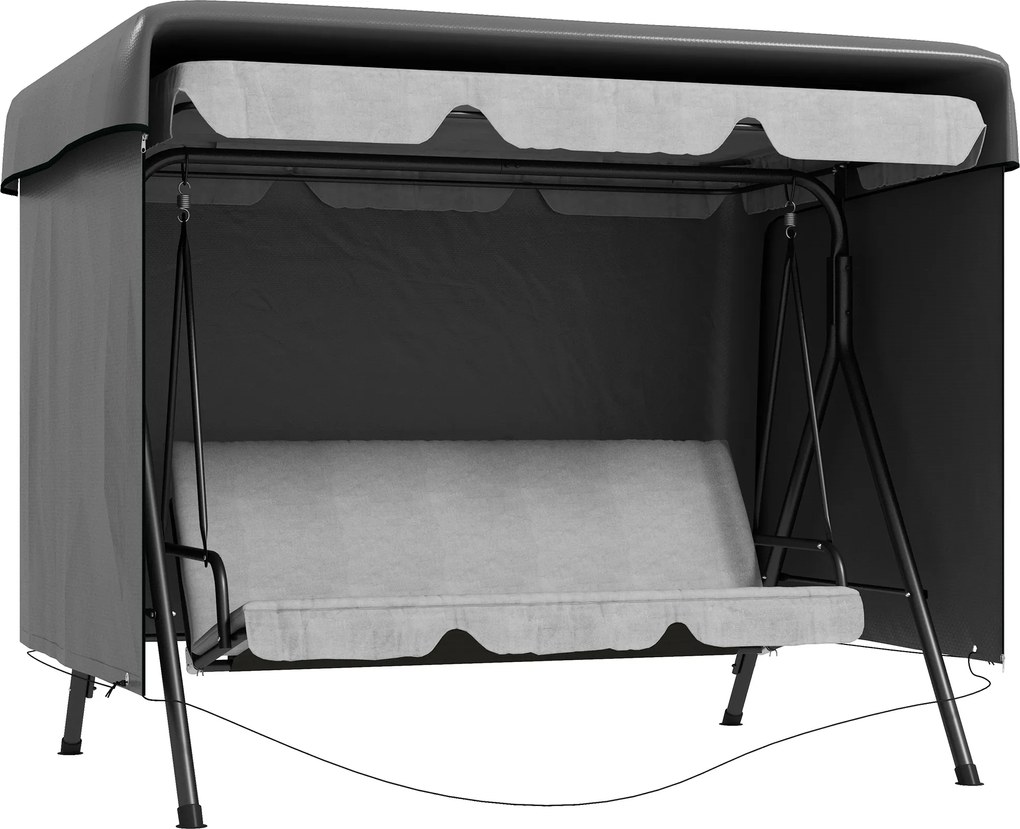 Outsunny Husă pentru mobilier de grădină, husă de protecție pentru mobilier outdoor, 215 cm x 155 cm x 150 cm, Gri închis | Aosom Romania