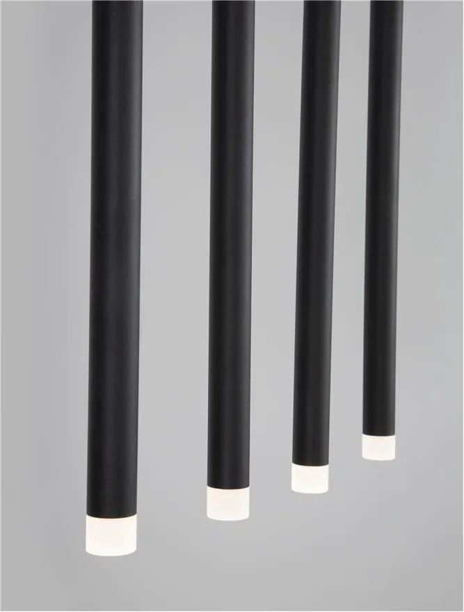Lustra cu 8 pendule LED design tubular TRIMLE