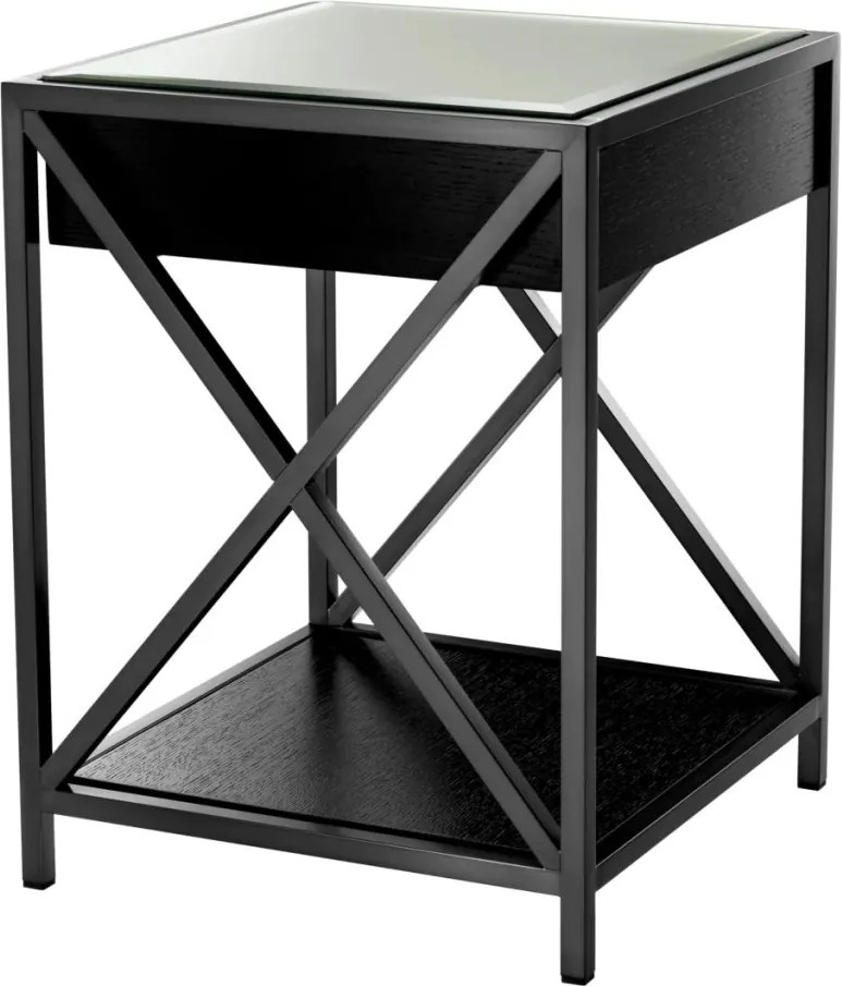 Noptiera eleganta cu blat din oglinda Beverly Hills bronz 111922 HZ