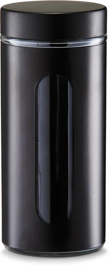 Recipient din sticlă, 1200ml, negru, Ø10,2x23 cm, ZELLER