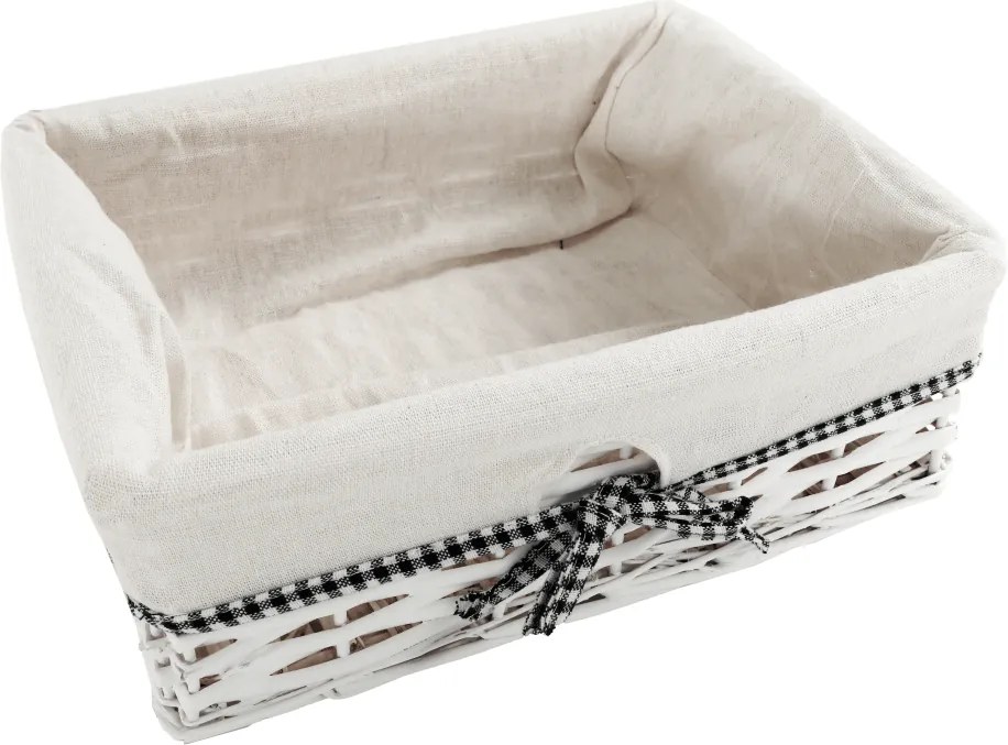 Comodă, 3 coşuri, alb antichizat, RUBY 3