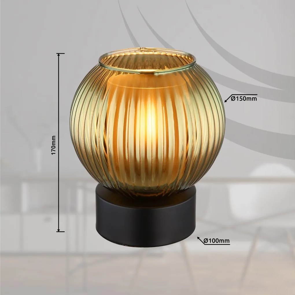 Veioza/Lampa de masa design modern ZUMBA negru/verde