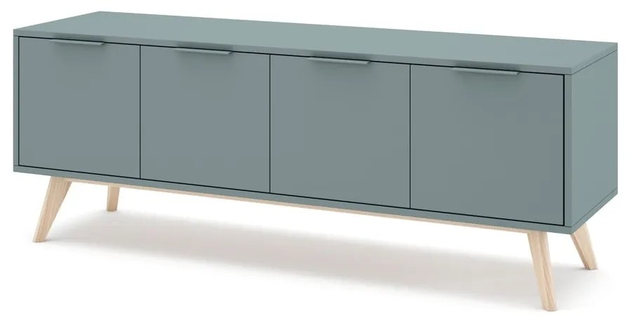Comodă TV verde prăfuit 140x53x40 cm Pisco – Marckeric