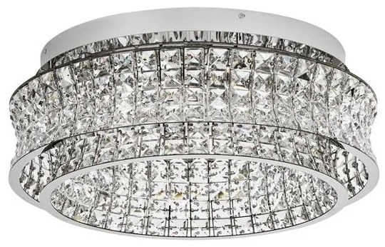 Lustra aplicata LED crom, cristale sticla CELYSIA 60cm