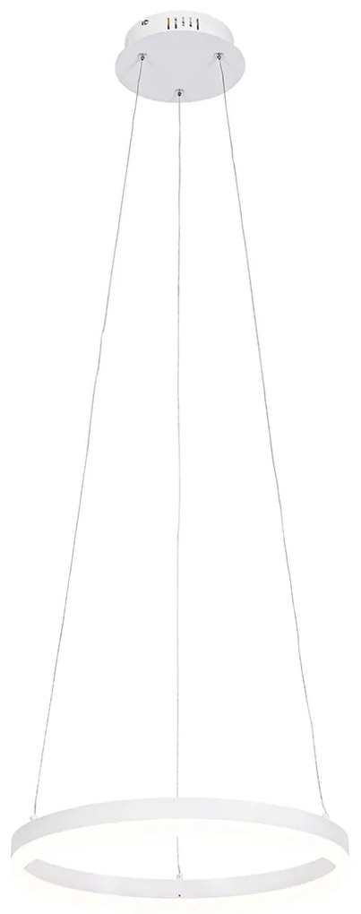 Lampă de suspensie de design albă 40 cm cu LED inclus cu 3 trepte de reglare a luminozității - Anello