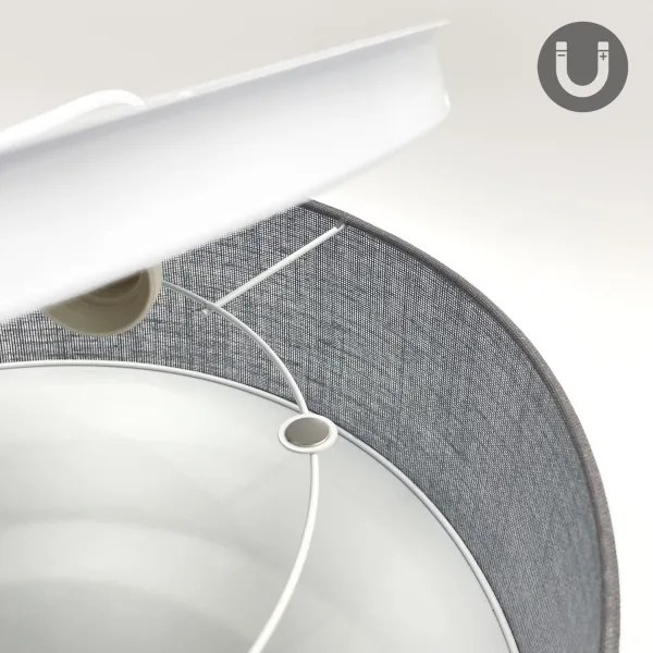 Plafonieră SIRJA 2xE27/15W/230V, diametru 45 cm, gri