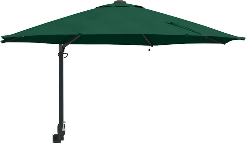 vidaXL Parasol de Grădină Verde 248 x 248 x 148 cm Poliester și oțel
