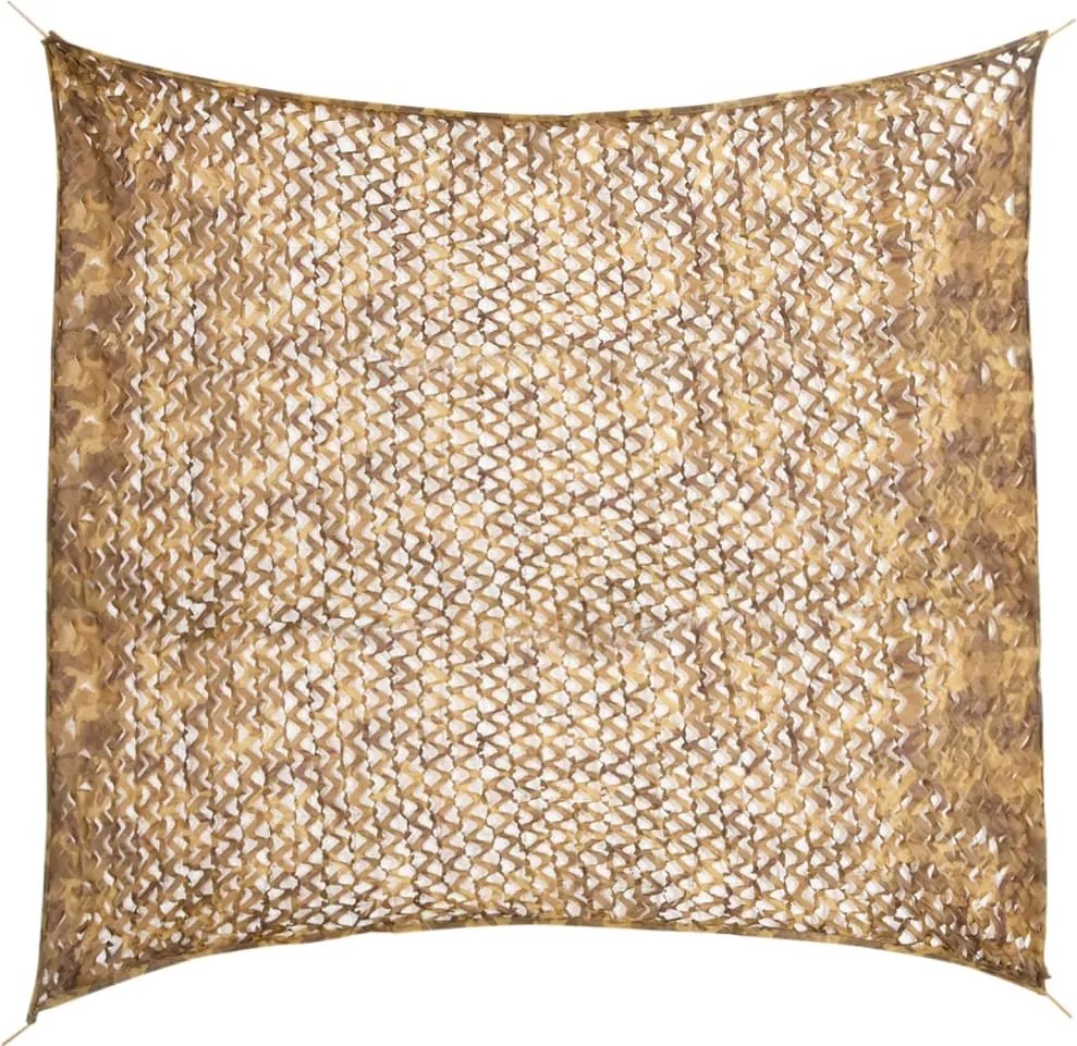 vidaXL Plasă de camuflaj cu geantă de depozitare, nisipiu, 316x296 cm