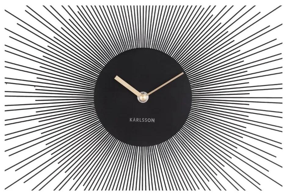 Ceas de perete Karlsson Peony Large, negru, ø 60 cm