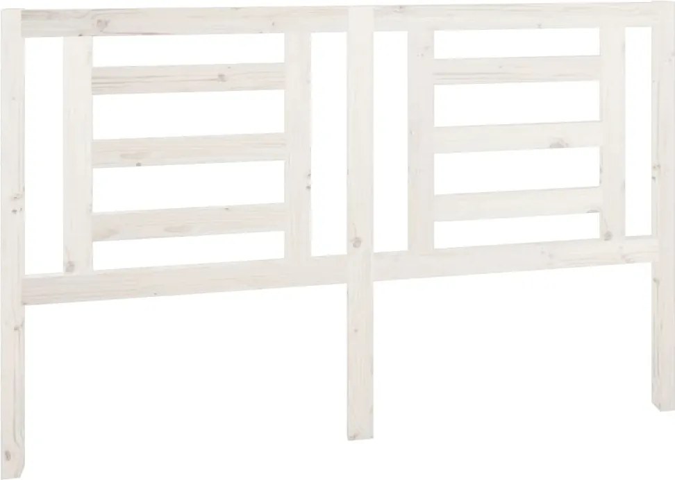 vidaXL Tăblie de pat, alb, 156x4x100 cm, lemn masiv de pin