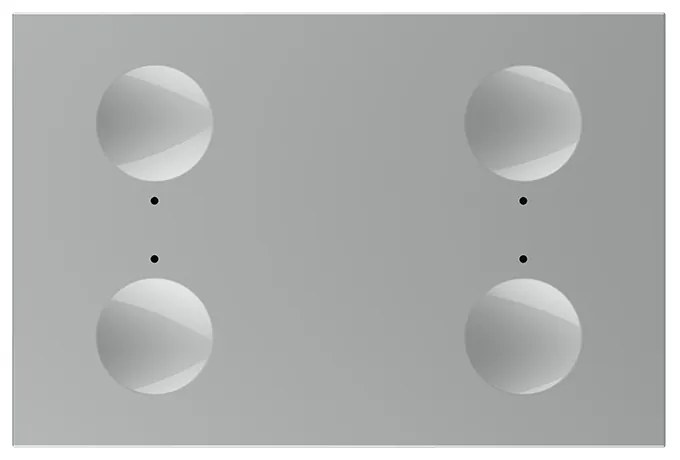 Modul intrerupator cvadruplu cap scara / cap cruce wireless cu touch Livolo standard Italian, Serie noua