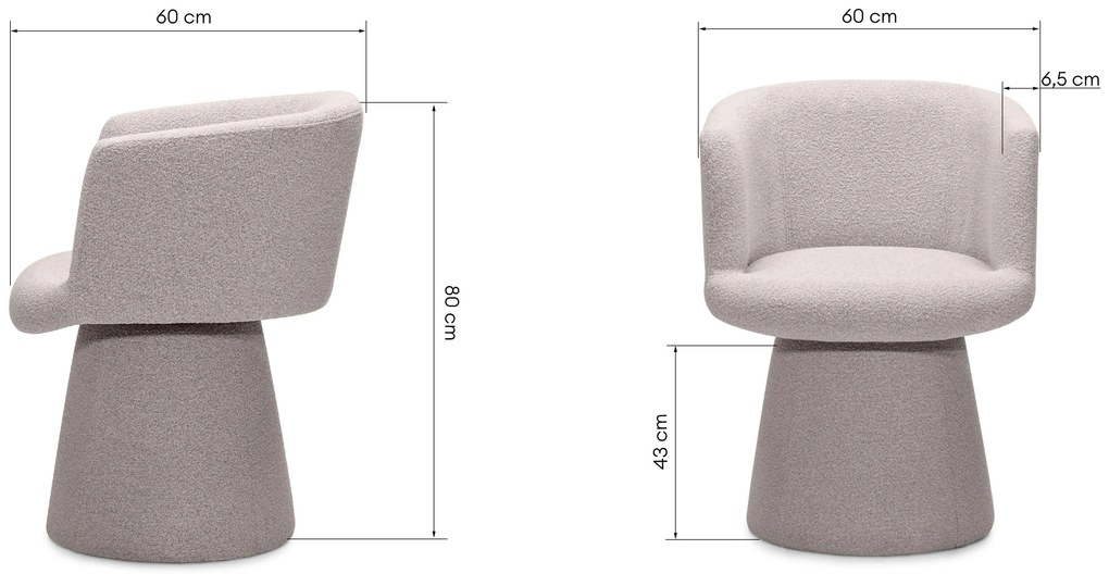 Fotoliu design rotativ YATO, gri-bej