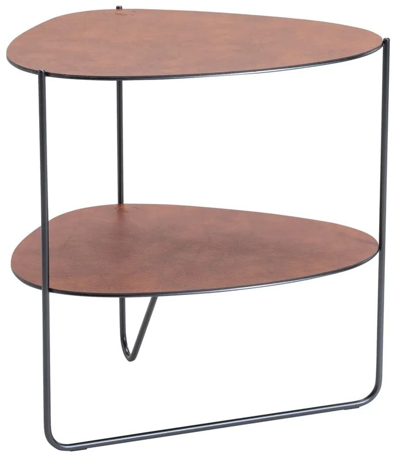 Măsuță de cafea maro coniac din metal 37x44 cm Curve Double Bull – LIND DNA