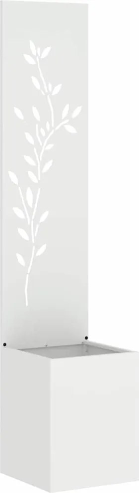 vidaXL Ecran de intimitate pentru grădină Floral Alb 32 x 32 x 150 cm