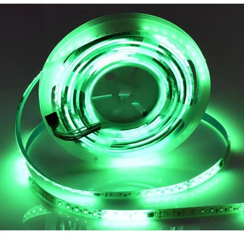 Kit Bandă LED Digitală Lumină Verde 12W/m 10m 24V cu Transformator 200W și Controler