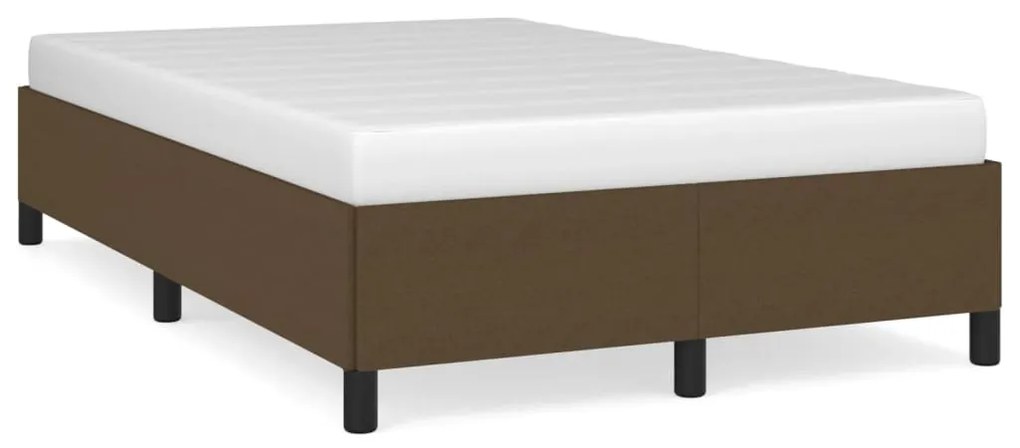 347053 vidaXL Cadru de pat fără saltea, maro închis, 120x200 cm, textil