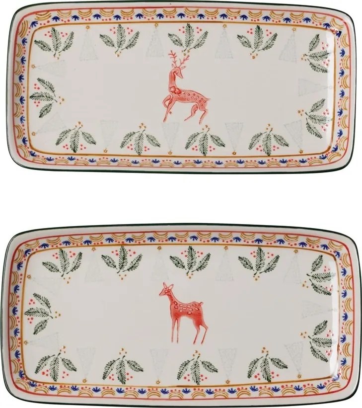Set 2 platouri din ceramica, "Frimas"