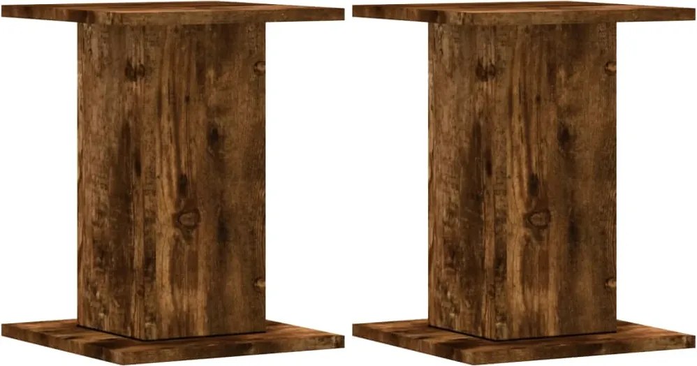 vidaXL Suporturi de plante 2 buc. stejar fumuriu 30x30x40 cm lemn