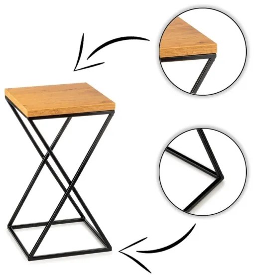 Suport pentru flori LOFT 40x24 cm negru/maro