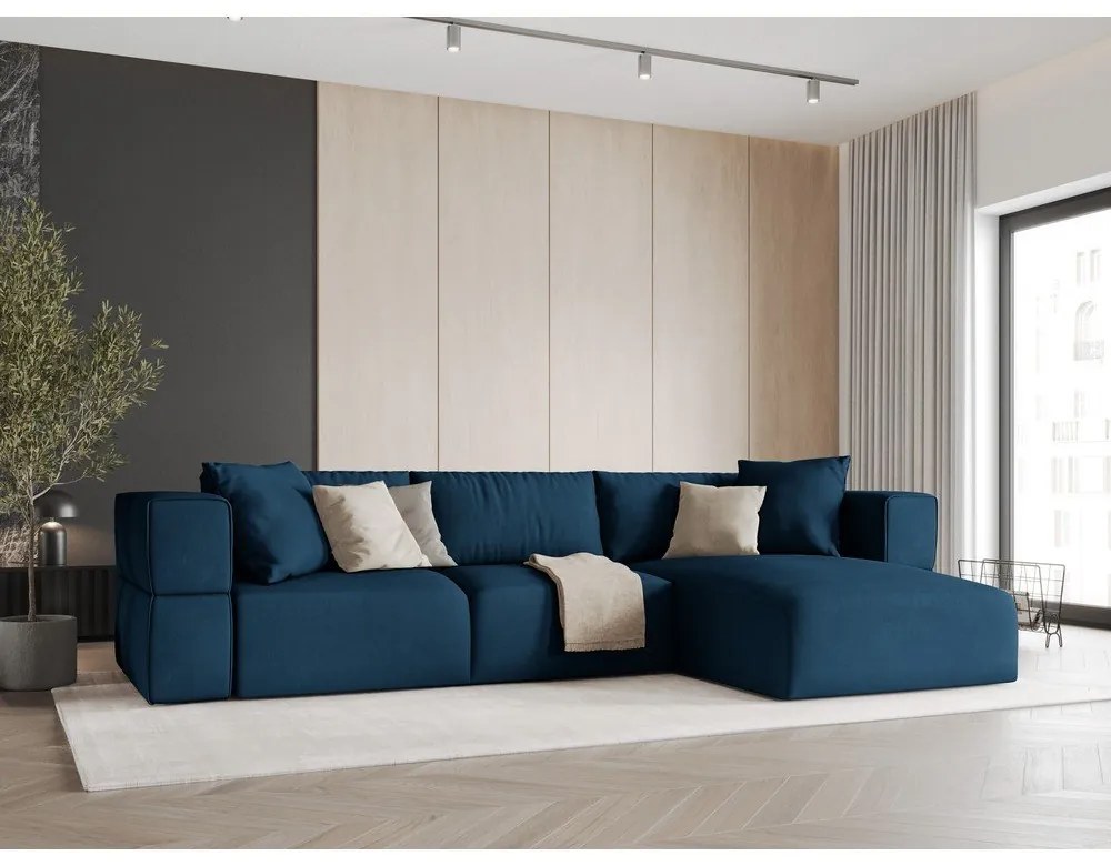 Colțar albastru (cu colț pe partea dreaptă) Esther – Milo Casa