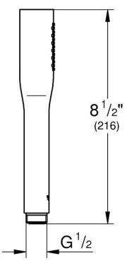 GROHE 27400000 - Duș de mână EUPHORIA COSMOPOLITAN Stick, 216 mm, crom lucios