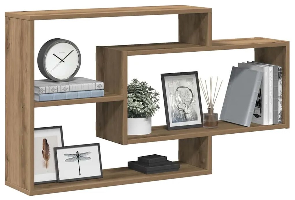 vidaXL Raft de perete, stejar artizanal, 104x20x58,5 cm lemn prelucrat