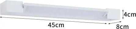 BRILAGI - Aplică LED de exterior AQUA LINE LED/12W/230V 45 cm IP44 albă