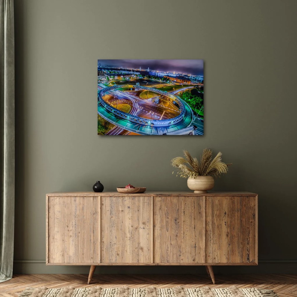 Tablou panorama orașului nocturn (70x50 cm)