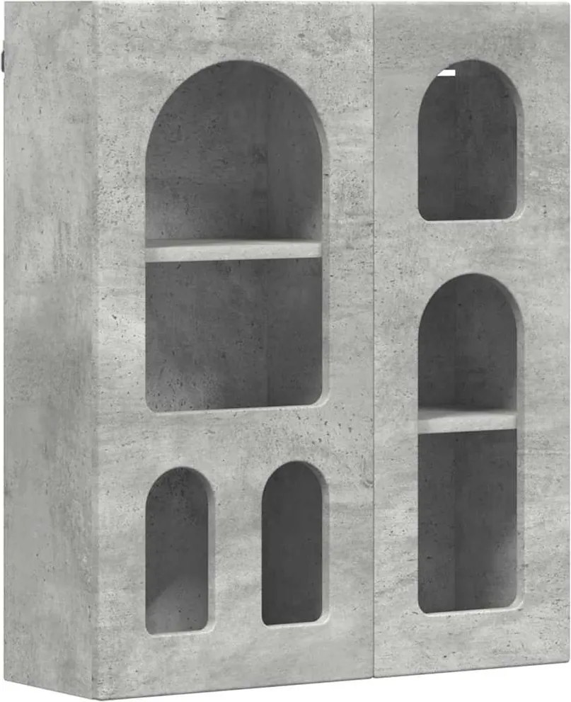 vidaXL Dulap suspendat Gri din beton 59 x 20 x 71.5 cm Lemn compozit