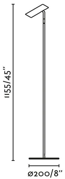 Lampadar LED de podea stil minimalist LEO negru