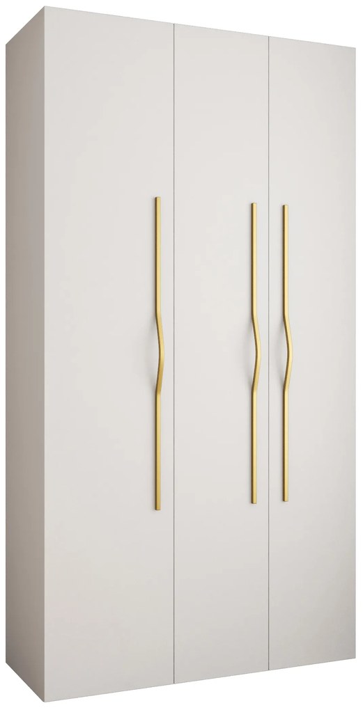 Dulap de haine 130 cm Carmela 40-2 (alb + Auriu). 1126558