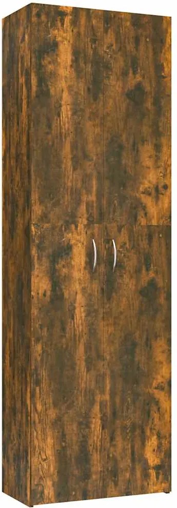 vidaXL Dulap de birou stejar fumuriu 60x32x190 cm lemn prelucrat